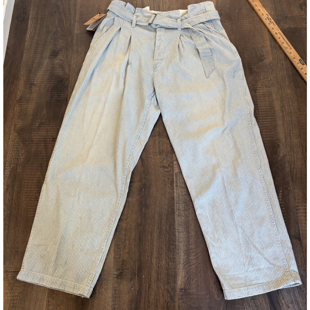 Polo Ralph Lauren Paperbag Jean Railroad Stripe Faded Women's Sz 31 New $228